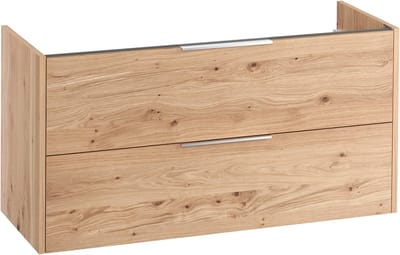Saqu Lima Wastafel Onderkast - 120x45x60 cm - Eiken - Badkamerkast - Wastafelmeubel zonder Uitsparing
