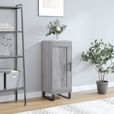 vidaXL - Dressoir - 34,5x34x90 - cm - bewerkt - hout - grijs - sonoma - eikenkleurig