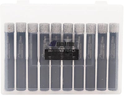Diamantboor 10 mm voor Tegels Graniet Marmer Pack van 10