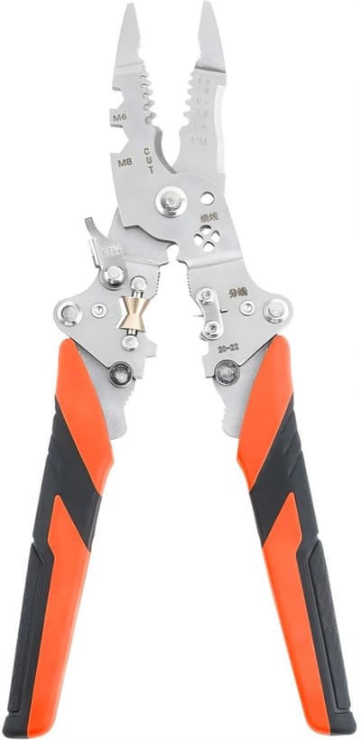 DnA® Striptang - Kniptang - Kabelstripper - Draadstripper - Oranje - 21cm x 21cm x 1cm