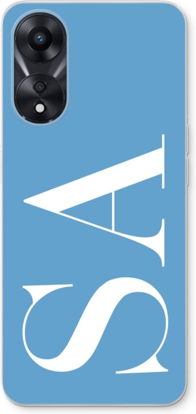 Gepersonaliseerd - Case Company® - Hoesje geschikt voor Oppo A78 5G hoesje - Monogram N°2 - Soft Cover Telefoonhoesje - Bescherming aan alle Kanten en Schermrand
