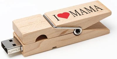 128GB 3.0 Wasknijper usb stick bedrukken met naam, tekst of logo