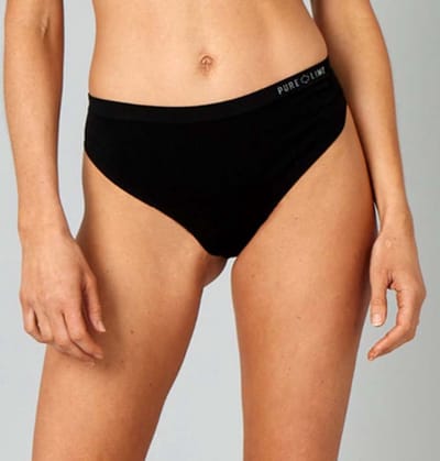 Pure Lime - Naadloze String - Zwart – hardloopondergoed – sportonderbroek – dames – maat XS/S