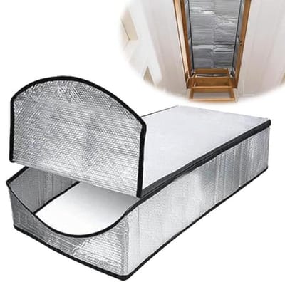 Isolatieafdekking voor Zoldertrappen met Ritssluiting - Aluminium Zoldertrap 138 x 63,5 x 28 cm