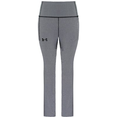 Under Armour HeatGear Stretch Waist Grey Womens Geo Ankle Legging 1371114 001