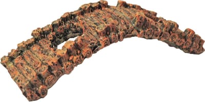 Polyresin ornament oude brug met 2 gaten bruin 17 cm Gebr de Boon