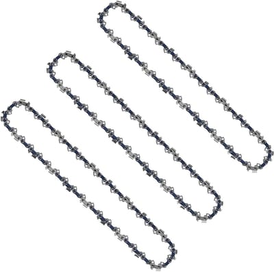 - 3-pack kettingzaagketting 3 x 305 cm 3/8 inch LP 40 aandrijfschakels | 11 mm verwisselbare terugslagarme ketting- Compatibel met Makita DUC254Z Einhell GE-LC 18/25 Li Oregon
