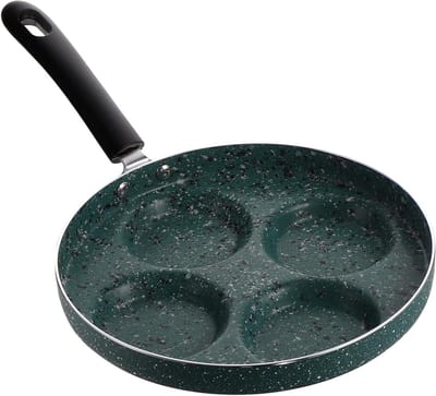 Koekenpan Antiaanbaklaag - Pannenkoekenpan Omeletpan - Gelijkmatig Bakken - Vierkante Vorm - 24 Cm Diameter - Groen