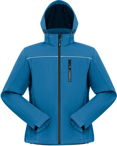 BUBW® Softshell Heren Outdoorjas - Windjack - Softshell Jas - Tussenjas - Buitenjassen - Winddicht - Waterafstotend - Fleece Gevoerd -Lichtgewicht - Ademend - Rits Zakken - Maat M - Blauw