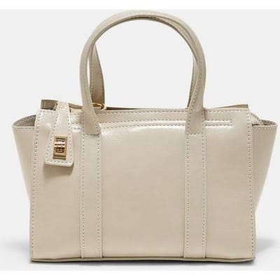 Stradivarius Mini tote tas met sluiting  Ecru OS