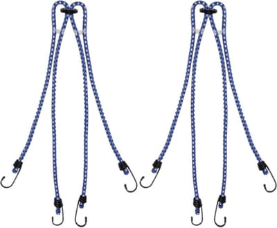 ProPlus bagagespin - - 2x - 4-armig - snelbinders met haken - 4 x 60 cm - elastisch - voor fiets/motor