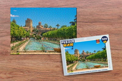 Puzzel Zomers plein met groene bomen in Spaanse stad Córdoba - Legpuzzel - Puzzel 500 stukjes