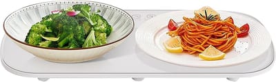 Verwarmingsmat voor borden - Isolatieplaat - Eten warm houden - Constante warmteverdeling - 30 x 18 cm - Wit