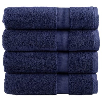 vidaXL - Handdoeken - SOLUND - 4 - st - 600 - g/m² - 50x100 - cm - marineblauw