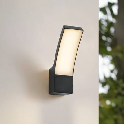 Lindby LED buiten wandlamp Ilvita, antraciet, metaal, IP54
