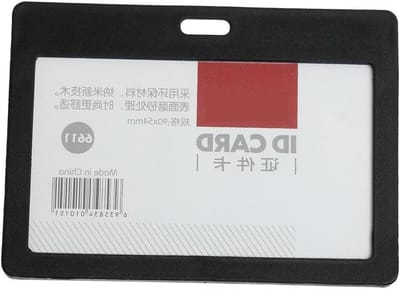 ID Kaarthouder - Badgehouder Paspoorthouder - Evenementen Beveiligen - Stevig PVC Frame - 102mm x 78mm - Zwart
