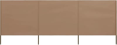 3-Delig Opvouwbaar Windscherm 400x160 cm voor Strand, Tuin en Balkon