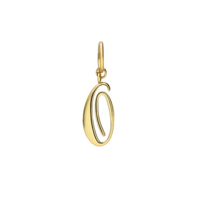 Lucardi Dames Stainless steel goldplated letterhanger voor dames - Hanger - Staal - Goudkleurig