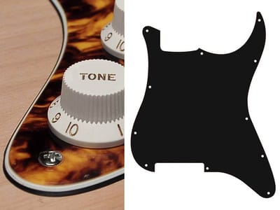 Boston ST-300-MY pickguard, Stallion, no holes (only screw holes), 3 ply, marble yellow