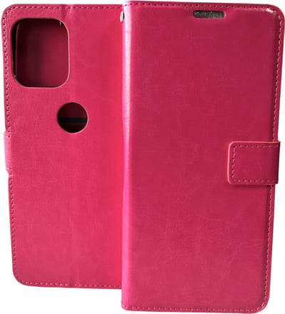 Portemonnee Book Case Hoesje Geschikt voor: Motorola Moto G100 -  roze