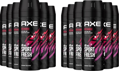 Axe Deodorant Bodyspray Sport Recharge 150 ml - Voordeelverpakking 12 stuks