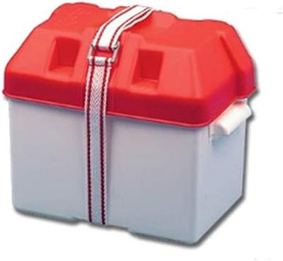 Batterijbox ABS - Accubak Boot - Accu Beschermen - Met Sluitriem - Tot 80 Ah - Zwart