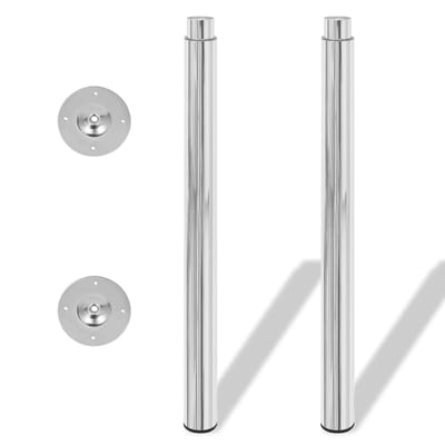 vidaXL - Tafelpoten - telescopisch - 4 - st - 710-1100 - mm - chroomkleurig