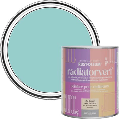 Rust-Oleum Blauw Radiatorverf Zijdeglans - Groenblauw 750ml