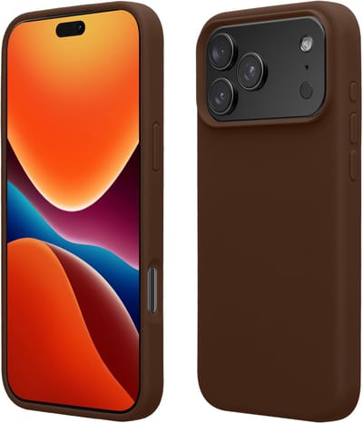 kwmobile telefoonhoesje geschikt voor Apple iPhone 17 Pro Max - Hoesje met siliconen coating - Smartphone case in chocoladebruin