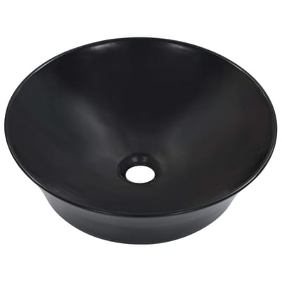 vidaXL - Wastafel - 41x12,5 - cm - keramiek - zwart