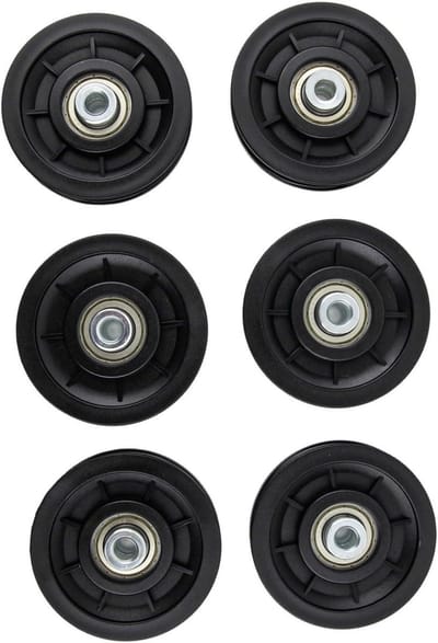 Katrol Wielen - Lager Katrol - Fitness Onderhoud - Nylon Constructie - 6 Stuks 90mm - Zwart
