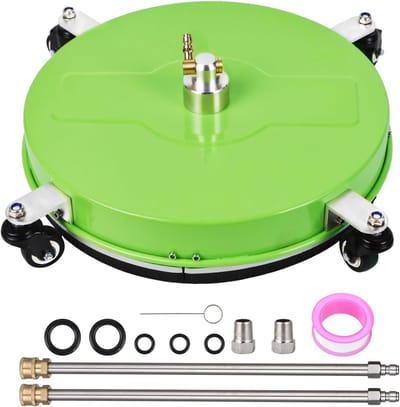 Cleaner Accessoires 46 cm met Wielen - 2 Drukreiniger Extensies - 2 Vervangende Spuitkoppen - Groen
