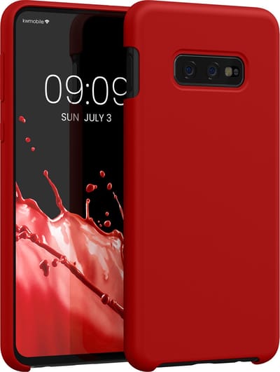 kwmobile telefoonhoesje geschikt voor Samsung Galaxy S10e - Hoesje met siliconen coating - Smartphone case in klassiek rood