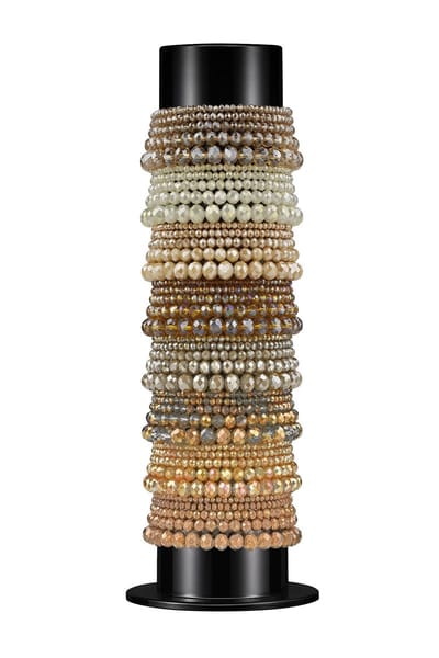 Armbanden display met glaskralen armbanden - Verkleurt niet - Goudlief.nl
