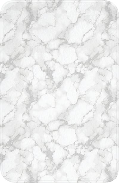 WC mat 40x60 cm - Antislip - Wit - Marmer - Grijs - Toiletmat - Vloermat - Douchemat - Toilet tapijt - Toiletmatten