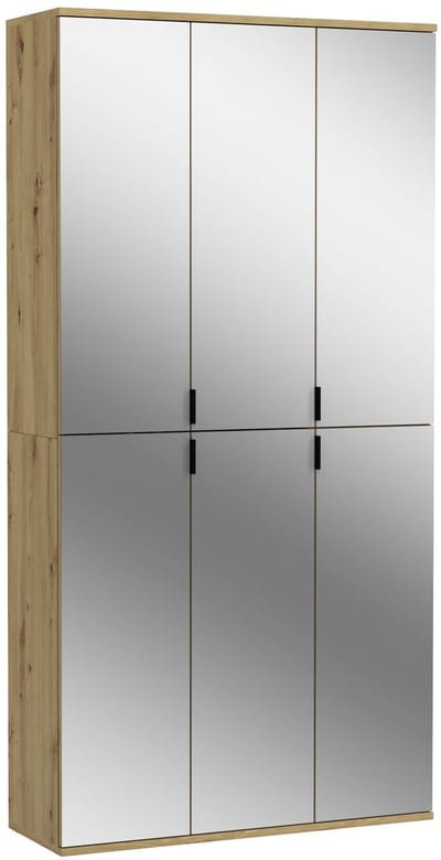 Kledingkast Projekt X Emob - Artisan Oak - 91x193x34 Cm - Spiegeldeuren