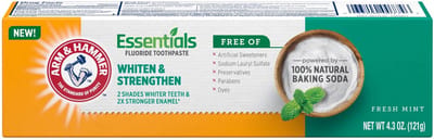 Arm & Hammer Essentials Tandpasta – Whiten & Strengthen – Met Fluoride & Baking Soda – 121 g