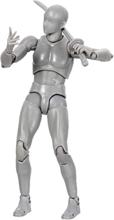 Actiefiguren Model - Tekenen Referentie - Kunst Schetsen - Verstelbare Gewrichten - 15 cm Hoog - Grijs