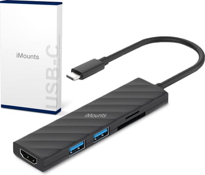 iMounts usb-c hub naar HDMI hub USB3.0 - SD reader - MacBook en Windows