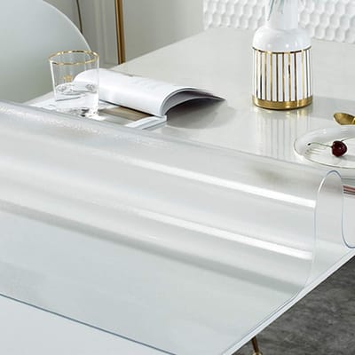 Bureauonderlegger - Tafelbeschermer Mat - Meubels Beschermen - 1mm Dikke Vinyl - 140x140cm - Transparant