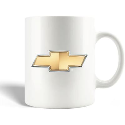Mug en Céramique - Chevrolet - Logo Jaune - 30cl - Compatible Lave-Vaisselle - Rond