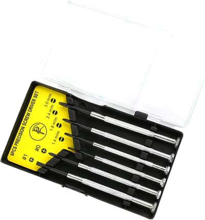 Schroevendraaier Set - Precisie Gereedschap - Apparaat Reparatie - Ergonomisch Handvat - 6-delige Set - Grijs