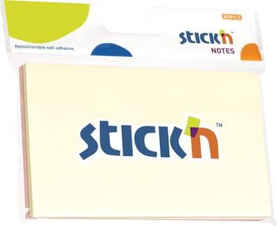 Stick'n sticky notes blister - 76x127mm, 2x pastel geel/roze, 50 memoblaadjes