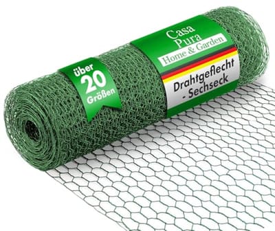 Zeshoekig Draadgaas voor Tuin en Dieren - Groen Gecoat, Flexibel en Weerbestendig