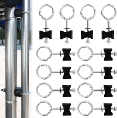 Set van 12 Trampoline Accessoires, Sterke Trampoline Schroeven voor Netstangen, Vervangonderdelen voor Optimale Stabiliteit en Veiligheid