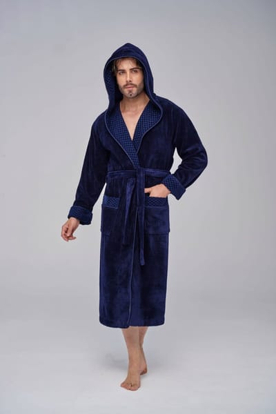 Heren Badjas Olivier / Donker Blauw / maat M