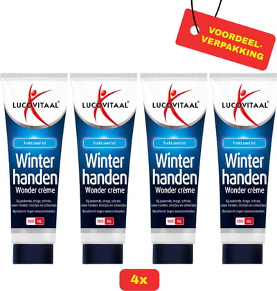 Lucovitaal - Winterhanden Balsem - Handcrème - 4x100 ml voordeelverpakking