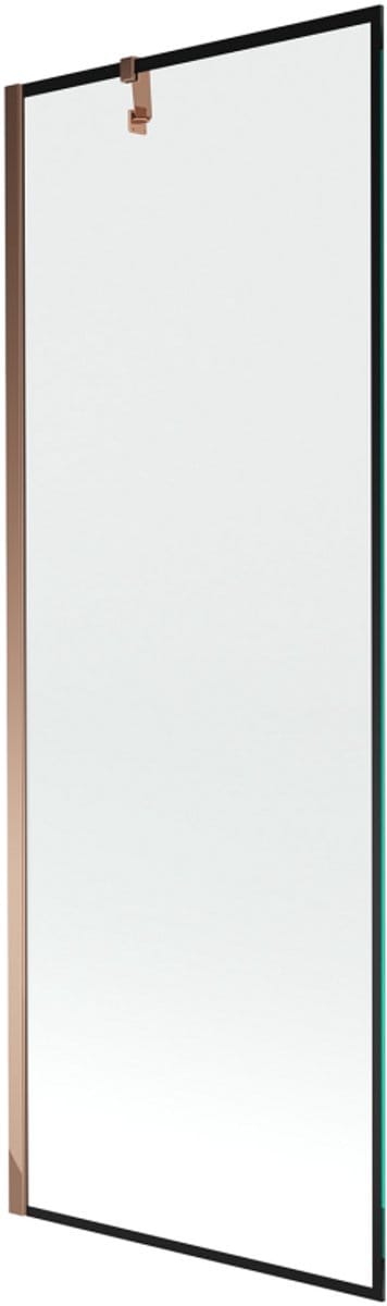 Mexen Next douchewand 1-vleugelig 70 x 150 , zwart frame, roze goud - 895-070-000-00-70-60