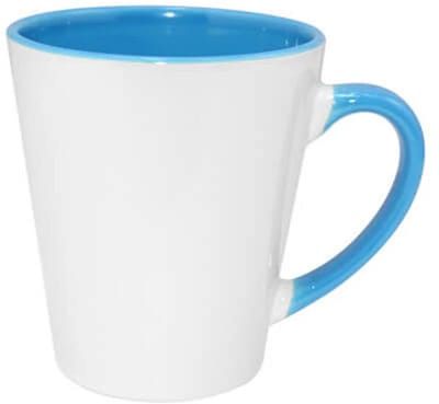 Nevolis® 300ml (10,14oz) Latte Duo Color Mok Blauw – Perfect voor Personalisatie