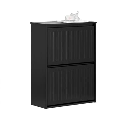 SoBuy FSR165-K-SCH Schoenenkast met 2 Flappen, Schoenenrek, Gangkast, Opbergkast